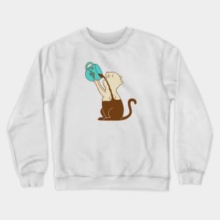 Cat full of coffee Crewneck Sweatshirt